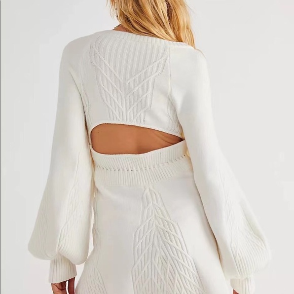 NEW!! Free People Emmaline Mini Dress - White - Picture 3 of 5